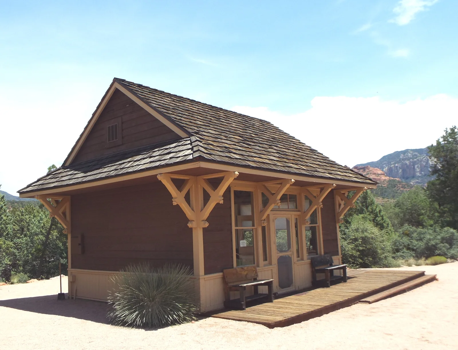 The restored telegraph office at Sedona Heritage Museum, photographed in 2019